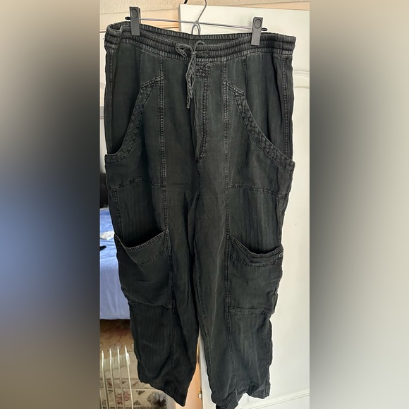 Free People Feelin Good Utility Pull-On Pants / Washed Black - Picture 6 of 10